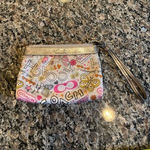 Coach Poppy Pink wristlet